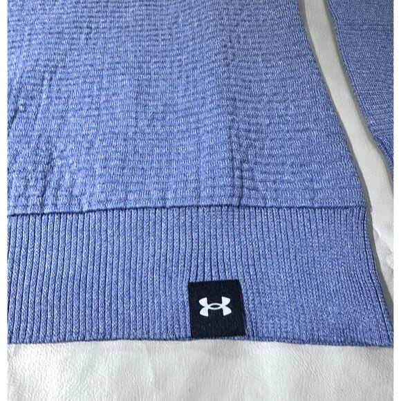 Under Armour Women Small Intelliknit Funnel Neck Sweater Long sleeve Blue NEW - Picture 6 of 10